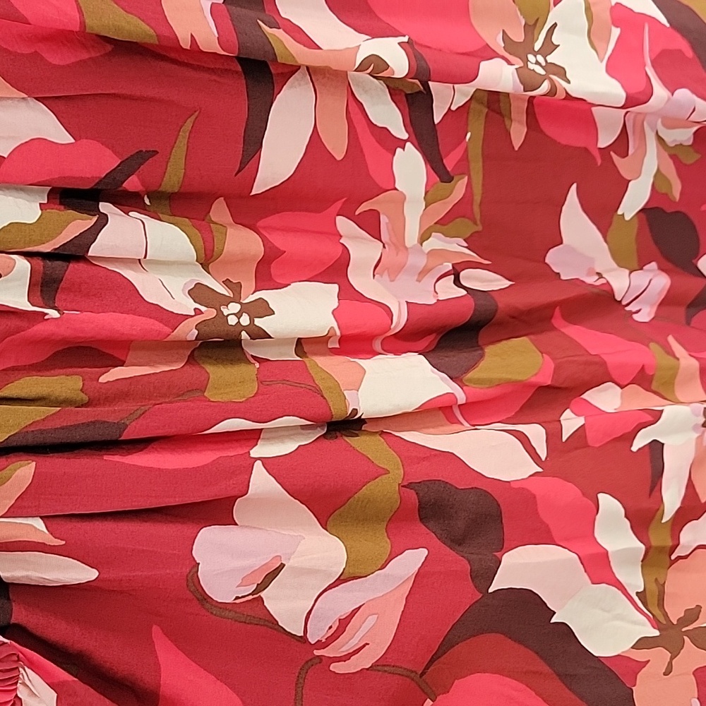 A New Day Smocked Floral Midi Dress With Pockets And Adjustable Straps Sz XL - Picture 4 of 12